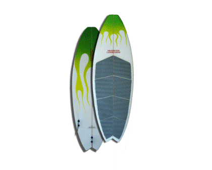 5'0" Fish with green flames